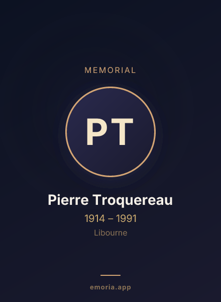 Memorial portrait of Pierre Troquereau