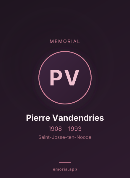 Memorial portrait of Pierre Vandendries
