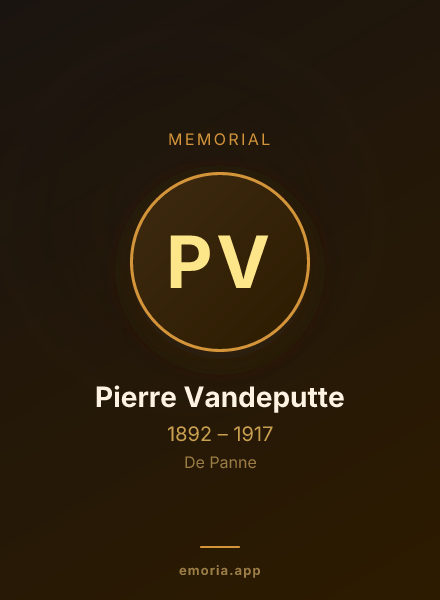 Memorial portrait of Pierre Vandeputte