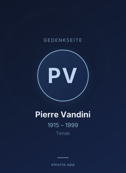 Gedenkportrait von Pierre Vandini