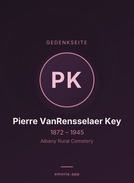 Gedenkportrait von Pierre VanRensselaer Key
