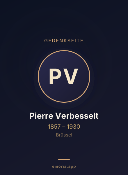Gedenkportrait von Pierre Verbesselt