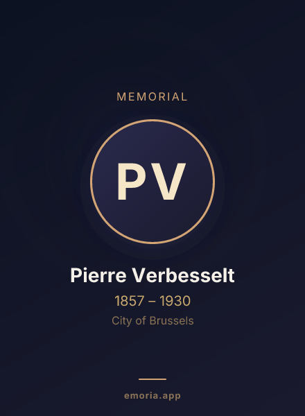 Memorial portrait of Pierre Verbesselt