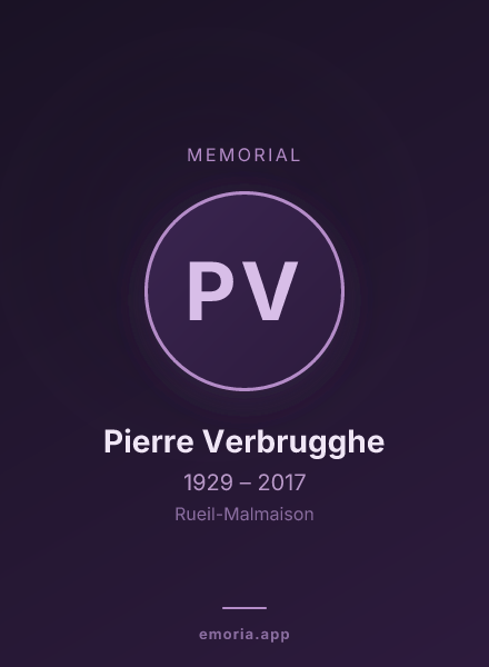 Memorial portrait of Pierre Verbrugghe