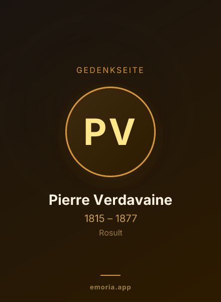 Gedenkportrait von Pierre Verdavaine