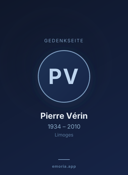 Gedenkportrait von Pierre Vérin