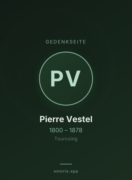 Gedenkportrait von Pierre Vestel