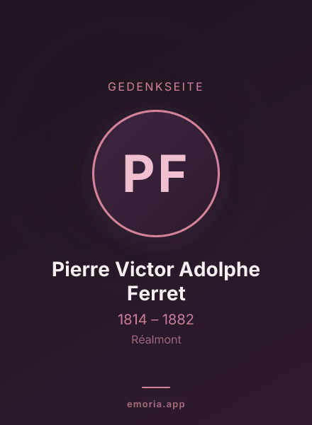 Gedenkportrait von Pierre Victor Adolphe Ferret