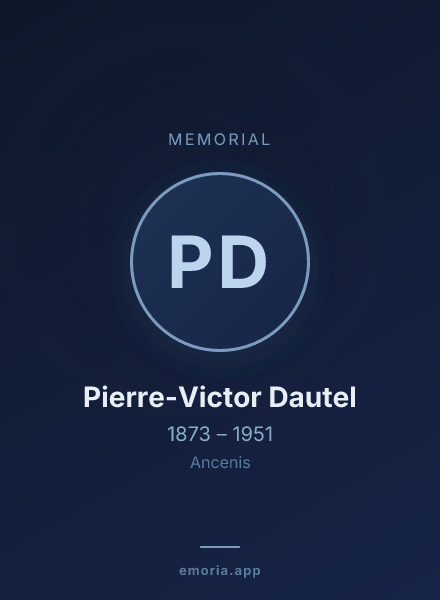 Memorial portrait of Pierre-Victor Dautel