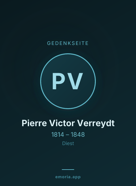 Gedenkportrait von Pierre Victor Verreydt