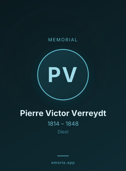 Memorial portrait of Pierre Victor Verreydt