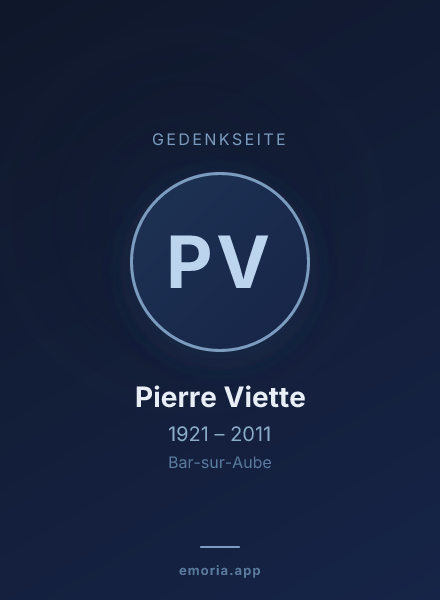 Gedenkportrait von Pierre Viette