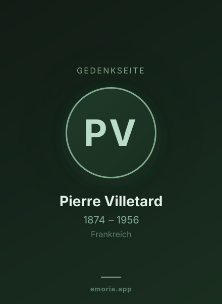 Gedenkportrait von Pierre Villetard