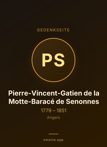 Gedenkportrait von Pierre-Vincent-Gatien de la Motte-Baracé de Senonnes