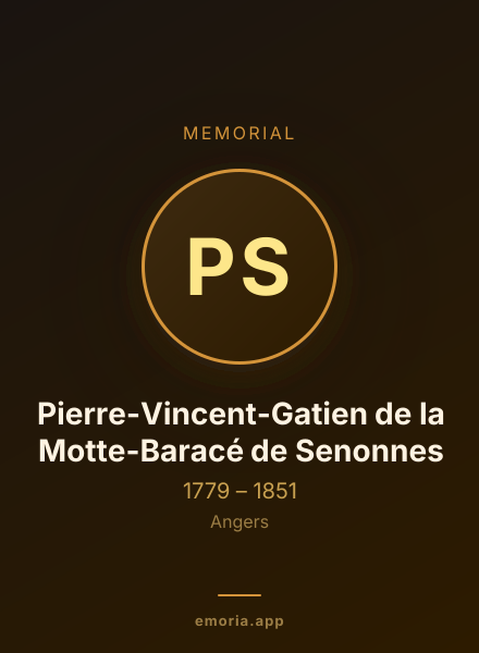 Memorial portrait of Pierre-Vincent-Gatien de la Motte-Baracé de Senonnes