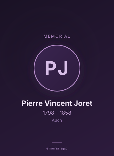 Memorial portrait of Pierre Vincent Joret