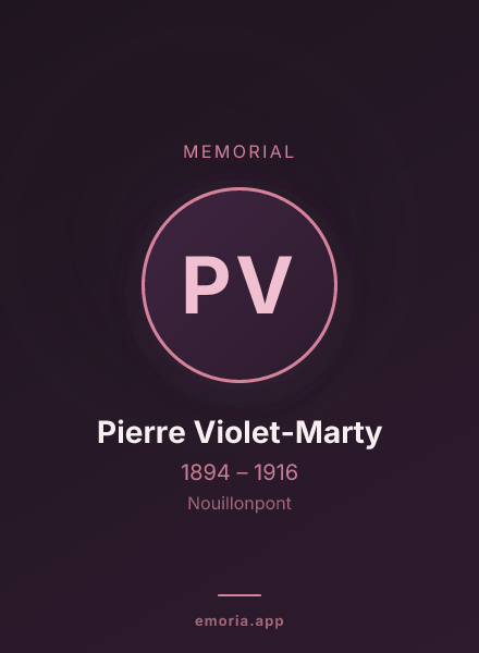 Memorial portrait of Pierre Violet-Marty