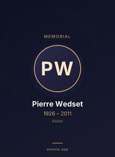 Memorial portrait of Pierre Wedset