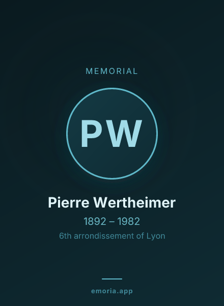 Memorial portrait of Pierre Wertheimer