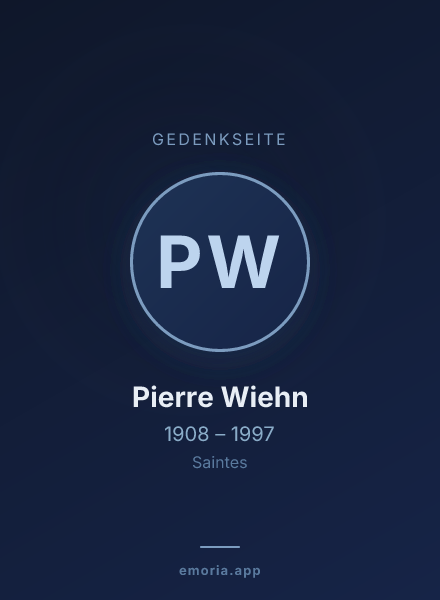 Gedenkportrait von Pierre Wiehn