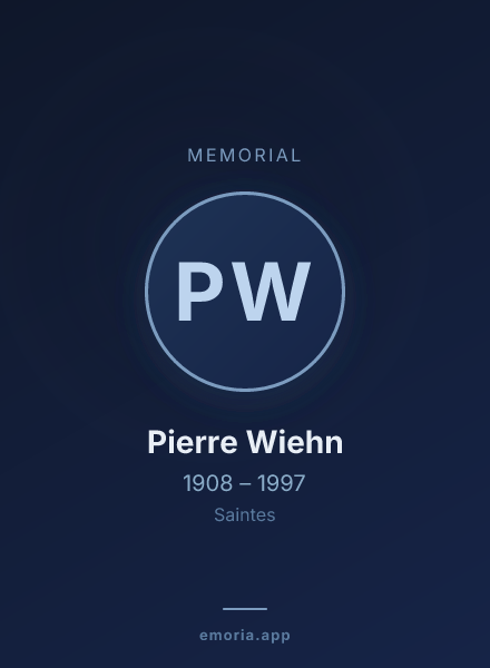 Memorial portrait of Pierre Wiehn