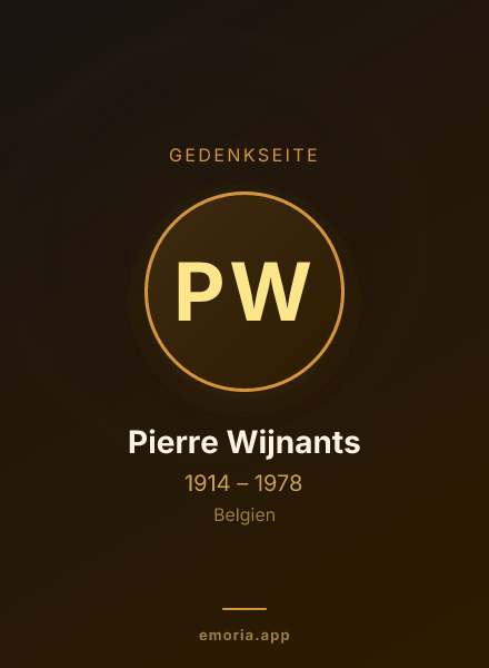 Gedenkportrait von Pierre Wijnants