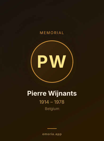 Memorial portrait of Pierre Wijnants