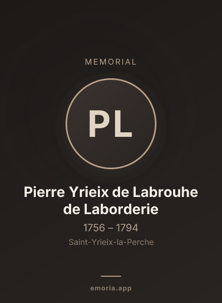 Memorial portrait of Pierre Yrieix de Labrouhe de Laborderie