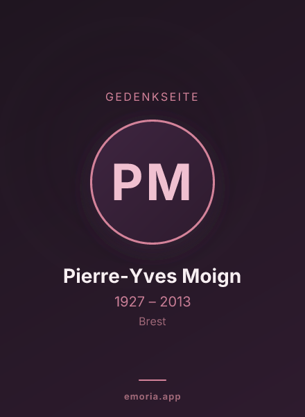 Gedenkportrait von Pierre-Yves Moign