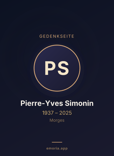 Gedenkportrait von Pierre-Yves Simonin