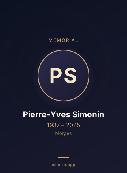 Memorial portrait of Pierre-Yves Simonin