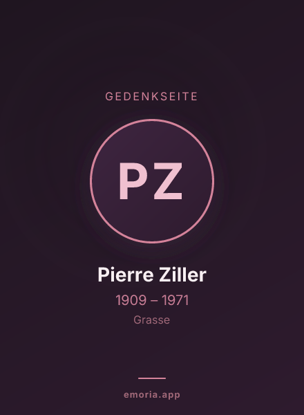 Gedenkportrait von Pierre Ziller