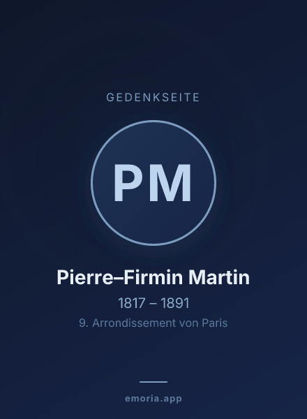 Gedenkportrait von Pierre–Firmin Martin