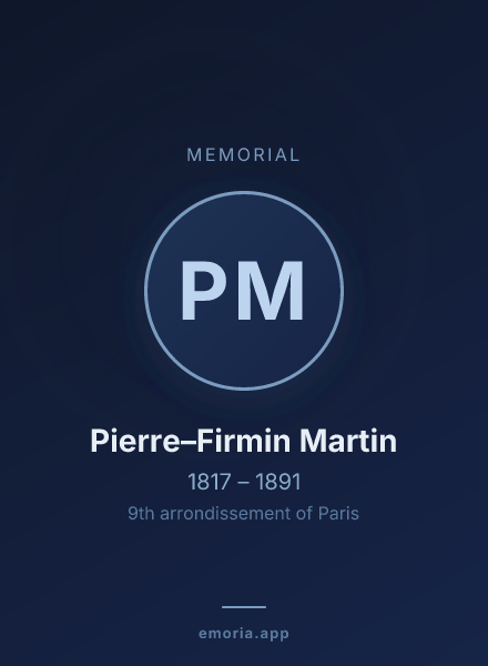 Memorial portrait of Pierre–Firmin Martin