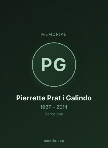 Memorial portrait of Pierrette Prat i Galindo