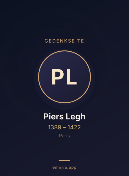 Gedenkportrait von Piers Legh