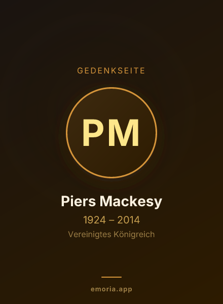 Gedenkportrait von Piers Mackesy