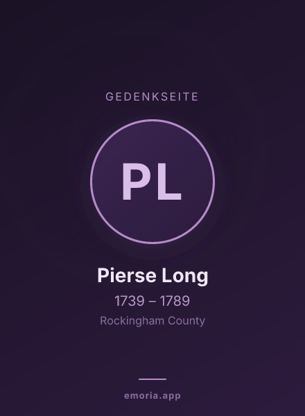 Gedenkportrait von Pierse Long