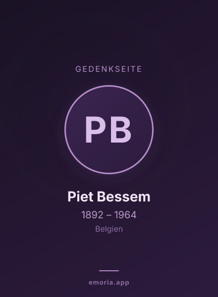 Gedenkportrait von Piet Bessem