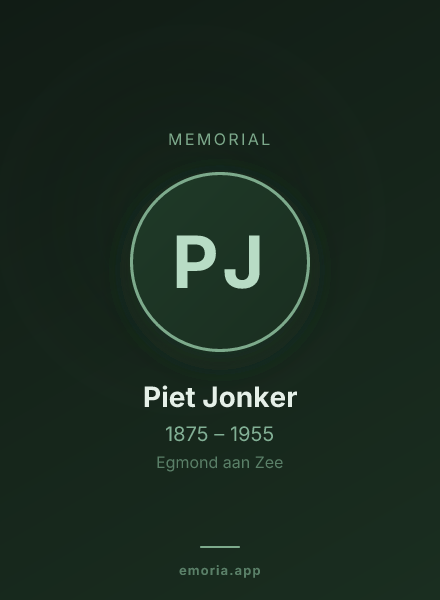 Memorial portrait of Piet Jonker