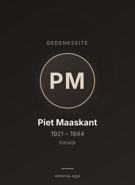 Gedenkportrait von Piet Maaskant