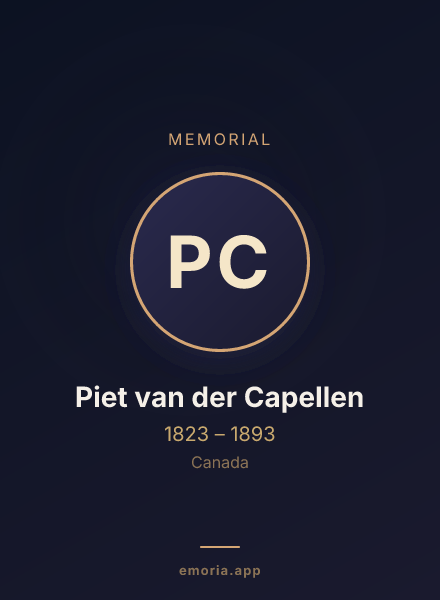 Memorial portrait of Piet van der Capellen