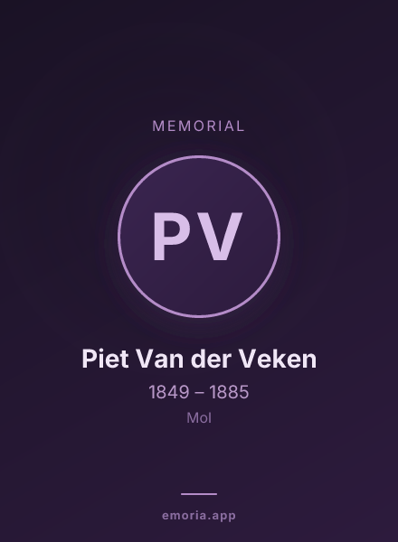 Memorial portrait of Piet Van der Veken