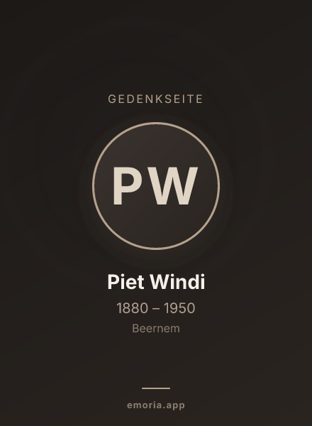 Gedenkportrait von Piet Windi