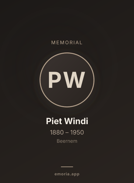 Memorial portrait of Piet Windi