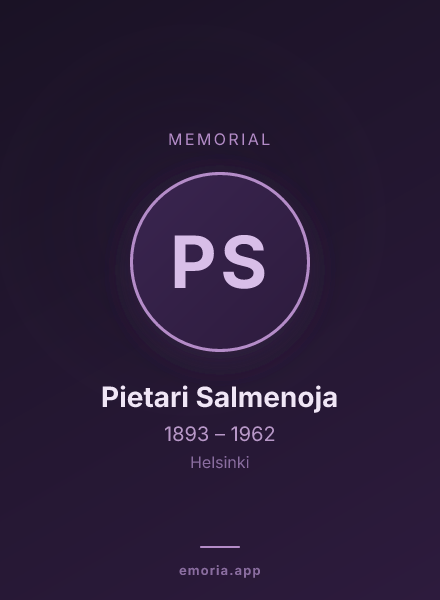 Memorial portrait of Pietari Salmenoja