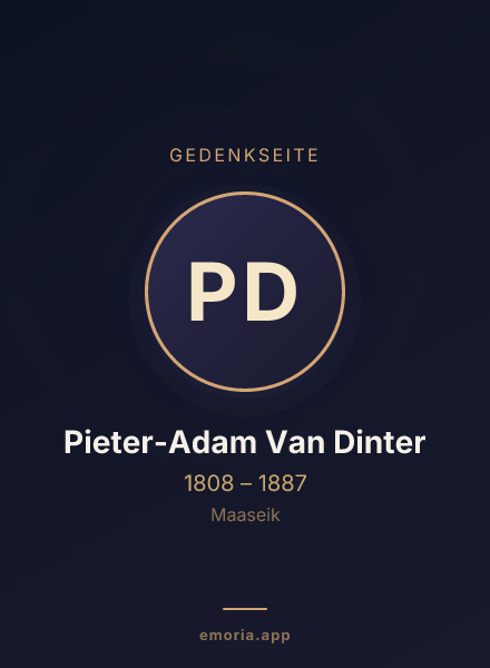Gedenkportrait von Pieter-Adam Van Dinter