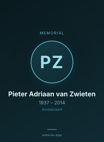 Memorial portrait of Pieter Adriaan van Zwieten