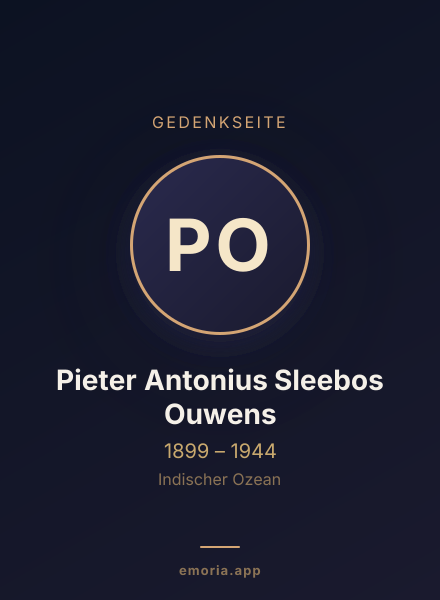 Gedenkportrait von Pieter Antonius Sleebos Ouwens