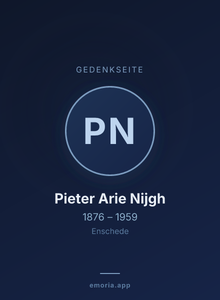 Gedenkportrait von Pieter Arie Nijgh